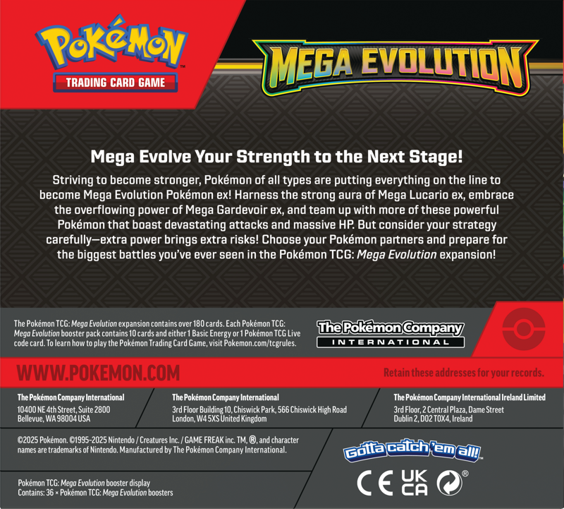 pokémon trading card game mega evolution booster box 36 packs Pokemon TCG: Mega Evolution - Booster Box - 36 Packs | Card Games